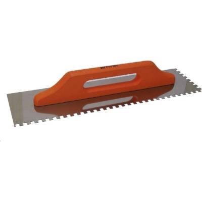 Hladítko ProTec, nerez, zub 10 mm, 490 x 130 mm, dřevěná rukojeť