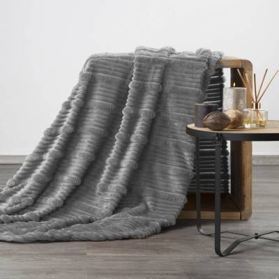 Eurofirany flanel deka NINA ŠEDÁ 150X200