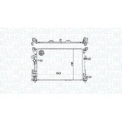 Chladič, chlazení motoru MAGNETI MARELLI 350213158600