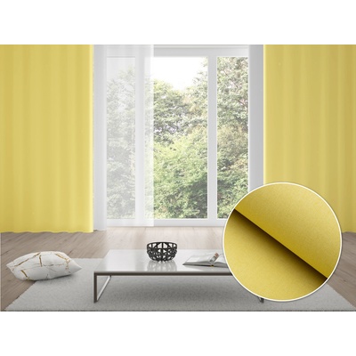 Biante 100% zatemňovací závěs Blackout BKW-209 Žlutozelené žíhání 130x140 cm