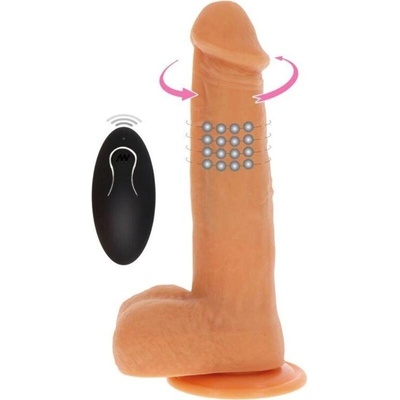ToyJoy Rotating Beads Vibrating Remote Dildo Skin