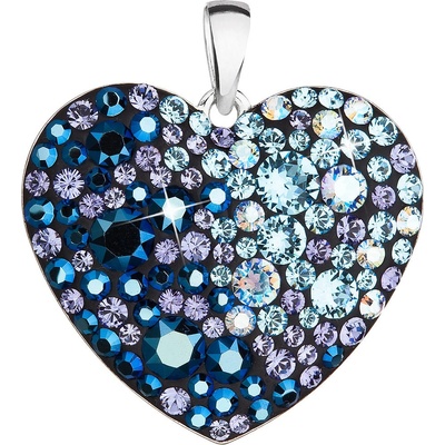 Pavona Stříbrný přívěsek s krystaly Swarovski modré srdce 34243.3 blue style