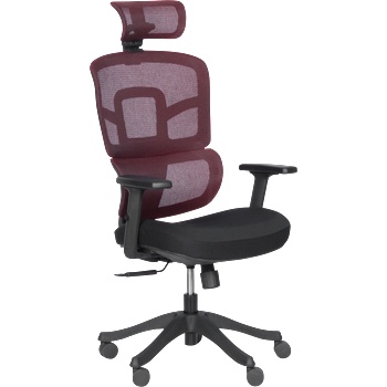 Ергономичен стол Carmen 7582 - червен-черен (3520406_1)