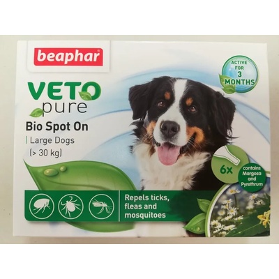 Beaphar Veto Pure Bio Spot On куче едри породи, 6бр