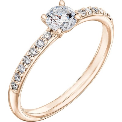 Tiami Prsten z růžového zlata s diamanty Princess a RPRP20001