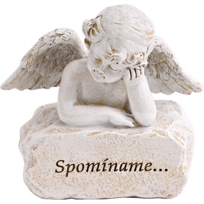 Náhrobný kameň s anjelom Spomíname 12cm