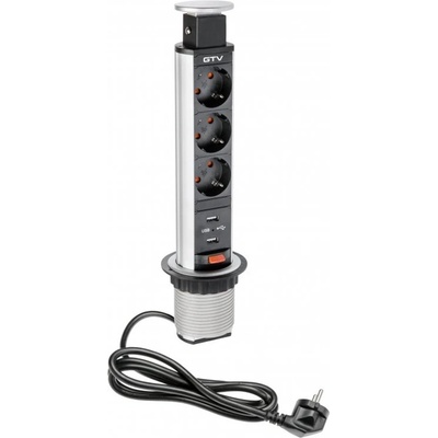 GTV 3 Plug + 2 USB Switch (AE-BPW3S60U-80)