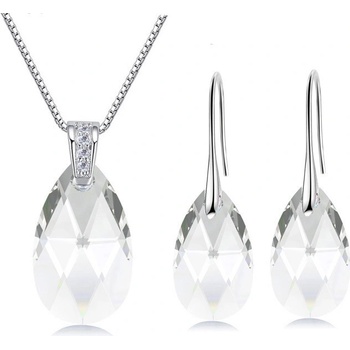 Glory set náhrdelník a náušnice Water drop Swarovski elements Crystal 532