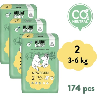 Muumi MINI 3-6 kg size 2 mesačné 174 ks