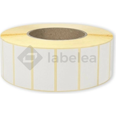 Labelea Samolepiace TERMO etikety 50x25 mm biele papierové, 4000 etikiet na rolke, Farba etikiet Biela, Vnútorný priemer dutinky 76 mm ETM050025W040V