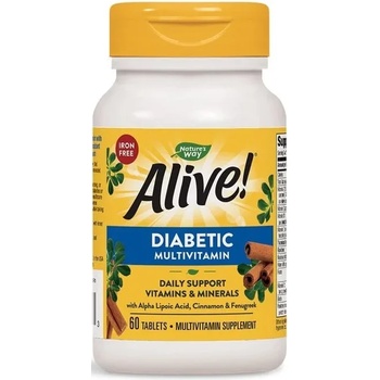 Nature's Way Alive Diabetic Multivitamin, 60 таблетки, Nature's Way (12371)