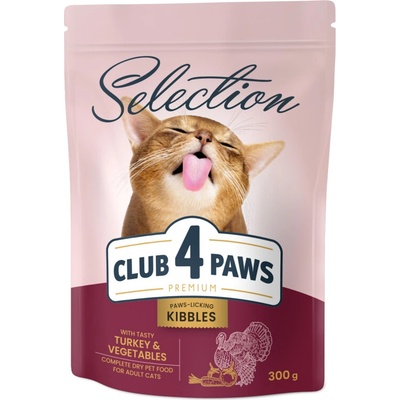 CLUB 4 PAWS Premium pre dospelé mačky morka a zelenina 300 g