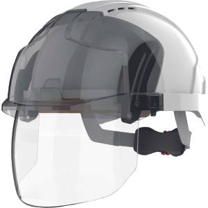 ČERVA EXPORT IMPORT a. s JSP EVO VISTA Shield M/Peak WR / Предпазна каска с вградена защита за очите и лицето - бяла (0601014380999)