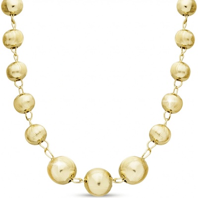 Biju Pozlacený řetízek s reliéfními korálky 3002481