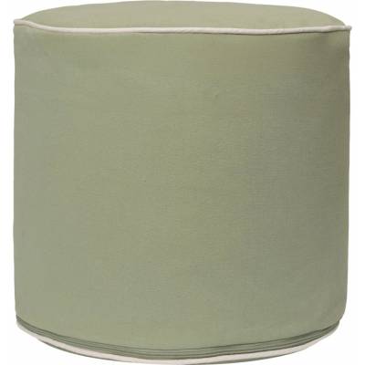 Ferm Living Puf Billow Tea Green Ø 40 cm, zelená barva, textil