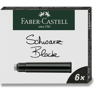 Faber-Castell 185507 inkoustové bombičky černé 6 ks