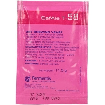 Pivné kvasinky Fermentis Safbrew T-58 11,5 g vrchné kvasenie