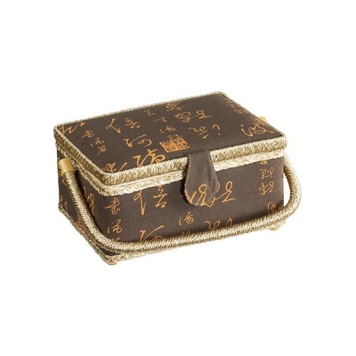 BOX na šitie - 24x17, 5x13 cm - hnedý