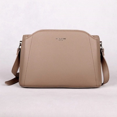 David Jones malá /střední pevná tříoddílová crossbody kabelka CM6926 hnědo-šedá
