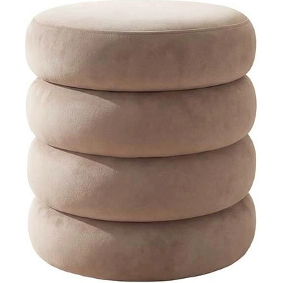 Interior DE Taburet s ÚP VOQUE 40 CM greige sametTAB48636