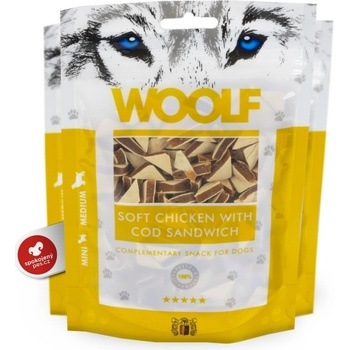 WOOLF Soft Chicken with Cod Sandwich 100 g