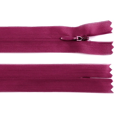 Spirálový zip skrytý šířka 3 mm délka 60 cm dederon Barva: 640 Ibis Rose