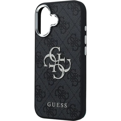 CG Mobile iPhone 17 GUESS 4G BIG CLASSIC LOGO Силиконов протектор за екрана Удароустойчив кожен ефект Заден капак BLACK/REW GUHCP17SP4G4SMCK (GUHCP17SP4G4SMCK)