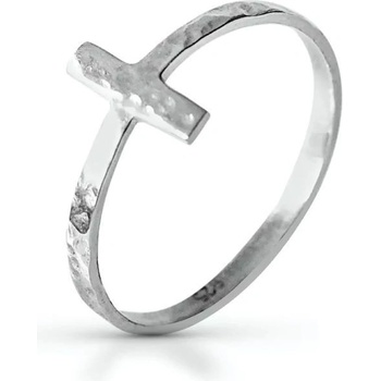 Boho Design Stříbrný prsten Cross 29453
