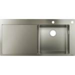 Hansgrohe Кухненска мивка Hansgrohe S71 от неръждаема стомана 104.5x51 см с десен отцедник и отвор за бутон (43307800) Мивка за вграждане