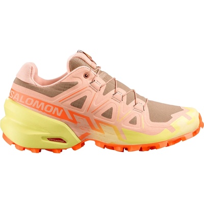 Salomon Дамски маратонки Salomon Women's Speedcross 6 Trail running shoes - Burro / Sunny Lime / Almond Cream - размер 42 (123-0973-2120)