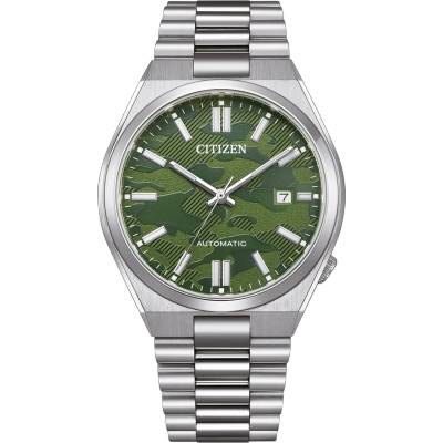 Citizen Мъжки часовник CITIZEN Tsuyosa Automatic NJ0159-86X, Сребрист / Камофлаж (CITNJ0159-86X)