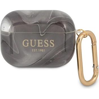 Image 1 of Guess Калъф Guess GUAPUNMK Marble Collection за Apple AirPods Pro, черен (GUE001386)