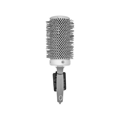 Olivia Garden Expert Blowout Speed Round Brush Wavy Bristles White & Grey 65 mm четка за коса