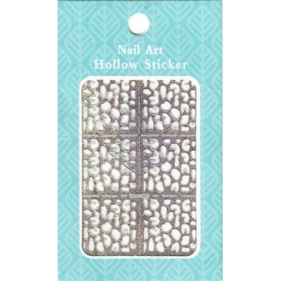 Nail Accessory Hollow Sticker šablónky na nechty multibarevné abstrakcie 1 hárček 129