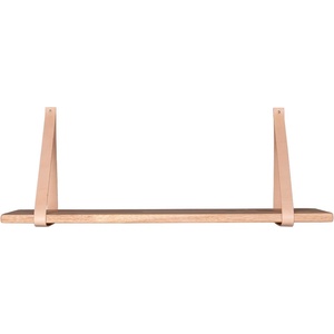 House Nordic Дървен рафт с кожени дръжки , 80 x 20 cm Forno - House Nordic (4292000)