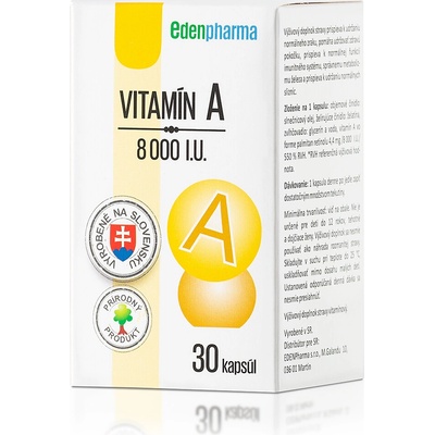 EDENPharma VITAMÍN A 8000 I.U. cps 1x30 ks