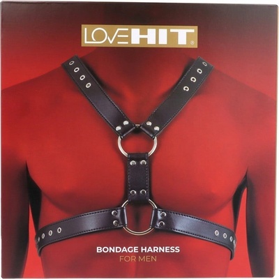 Virgite Love Hit Bondage Harness Mod. 5 černý koženkový pánský postroj