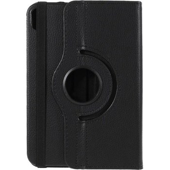 Кожен калъф за iPad mini (6th Gen) с въртяща поставка - черен
