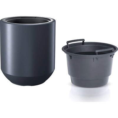 PlasticFuture Kvetináč s vložkou HERO II antracit 39cm