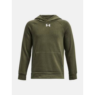 Under Armour chlapčenská mikina s kapucňou Rival Zelená