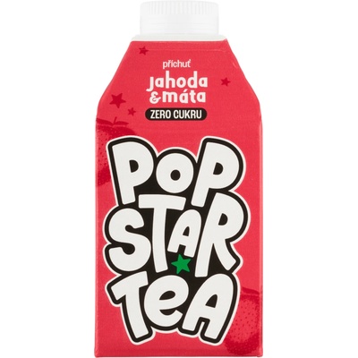 Pop Star Tea Jahoda & Máta Zero 0,5 l