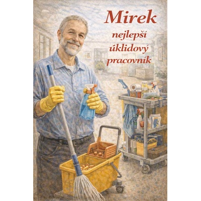 Cedule - Úklidový pracovník - Plast / A3 (30x45cm) / 10. Retro plakát