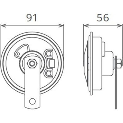 SEGER Клаксон SEGER 24V, 118dB, HIGH & LOW TONE (50FO24.100.02K)