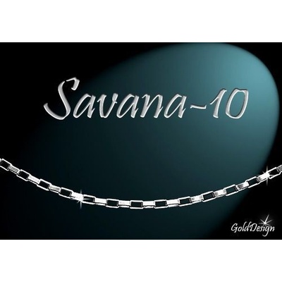 Gold Design Savana 10 řetízek rhodium (GD253)