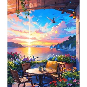 Norimpex - Puzzle Diamant painting: Sitting by the lake 30x40cm - 1 - 39 piese