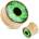 Piercingate plug do ucha zelené oko PTP00276