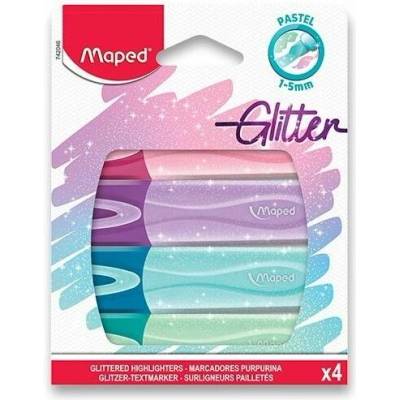 Maped Fluo Peps Glitter sada 4 farieb 742046