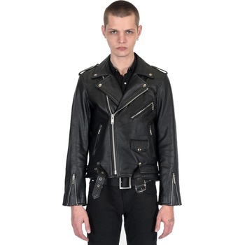 Straight to hell мъжко яке (тип рокерско) STRAIGHT TO HELL - Commando - Black/Silver - Ball Pull/Red Lining - COM-BLK-NIC-MOD