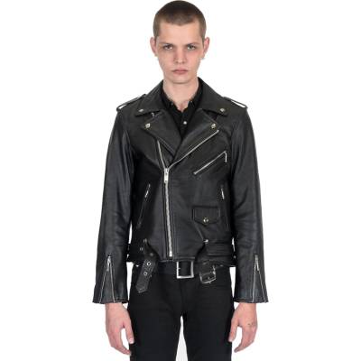 Straight to hell мъжко яке (тип рокерско) STRAIGHT TO HELL - Commando - Black/Silver - Ball Pull/Red Lining - COM-BLK-NIC-MOD