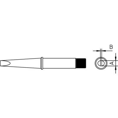 Weller 4CT6D7-1 spájkovací hrot dlátová forma, rovná Veľkosť hrotov 5 mm Obsah 1 ks